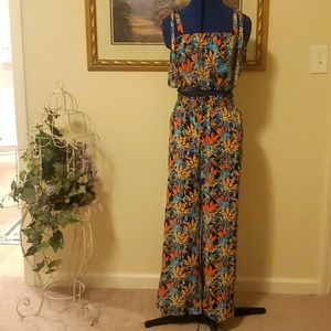 Tropical 2 piece top and pant set